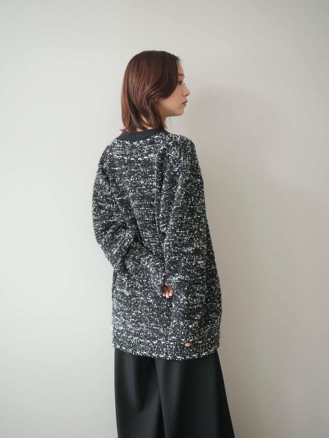 [SET]モールネップニットカーディガン+選べるアクセセット(2set)