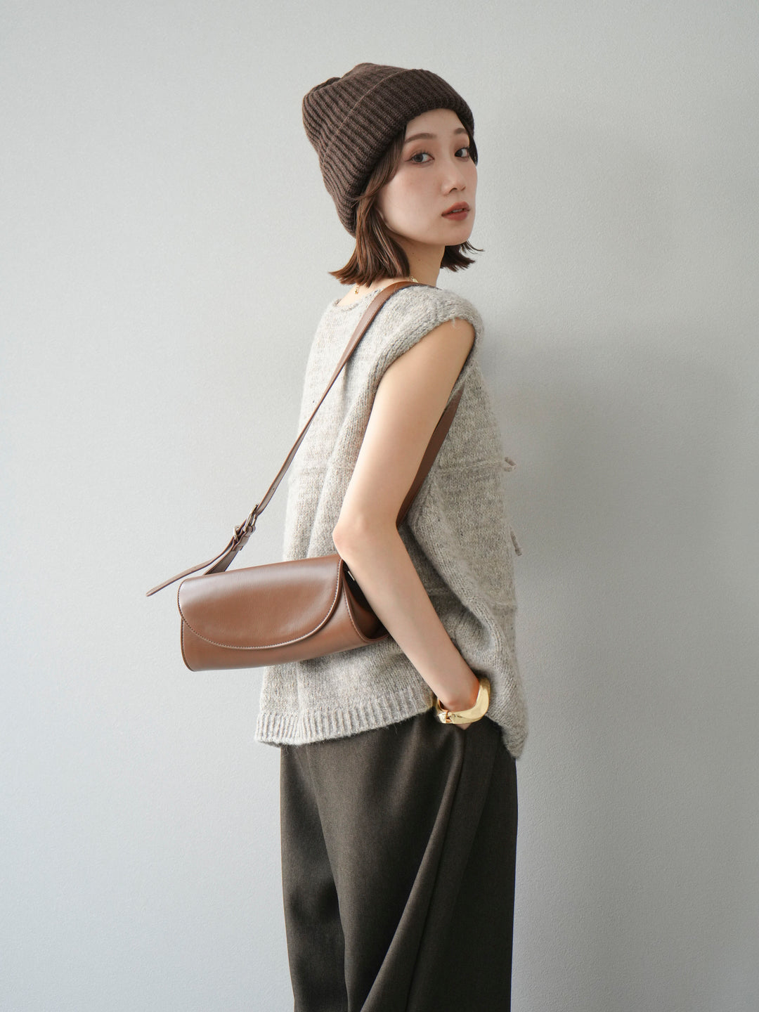 [予約]ニットビーニー/ネイビー