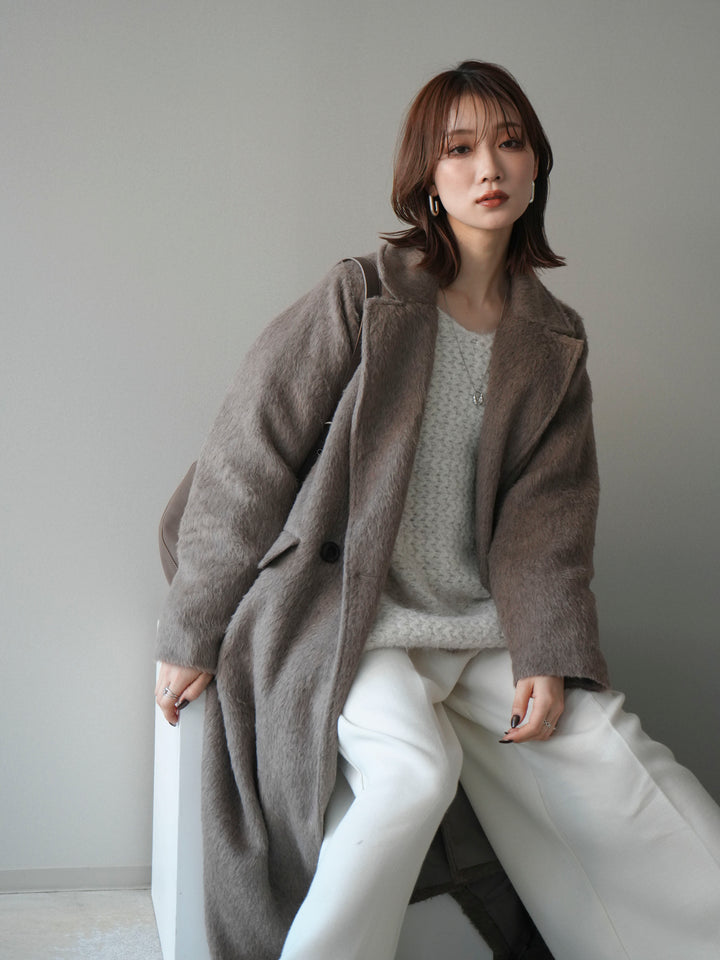 [予約]ソフトシャギーチェスターコート/beige