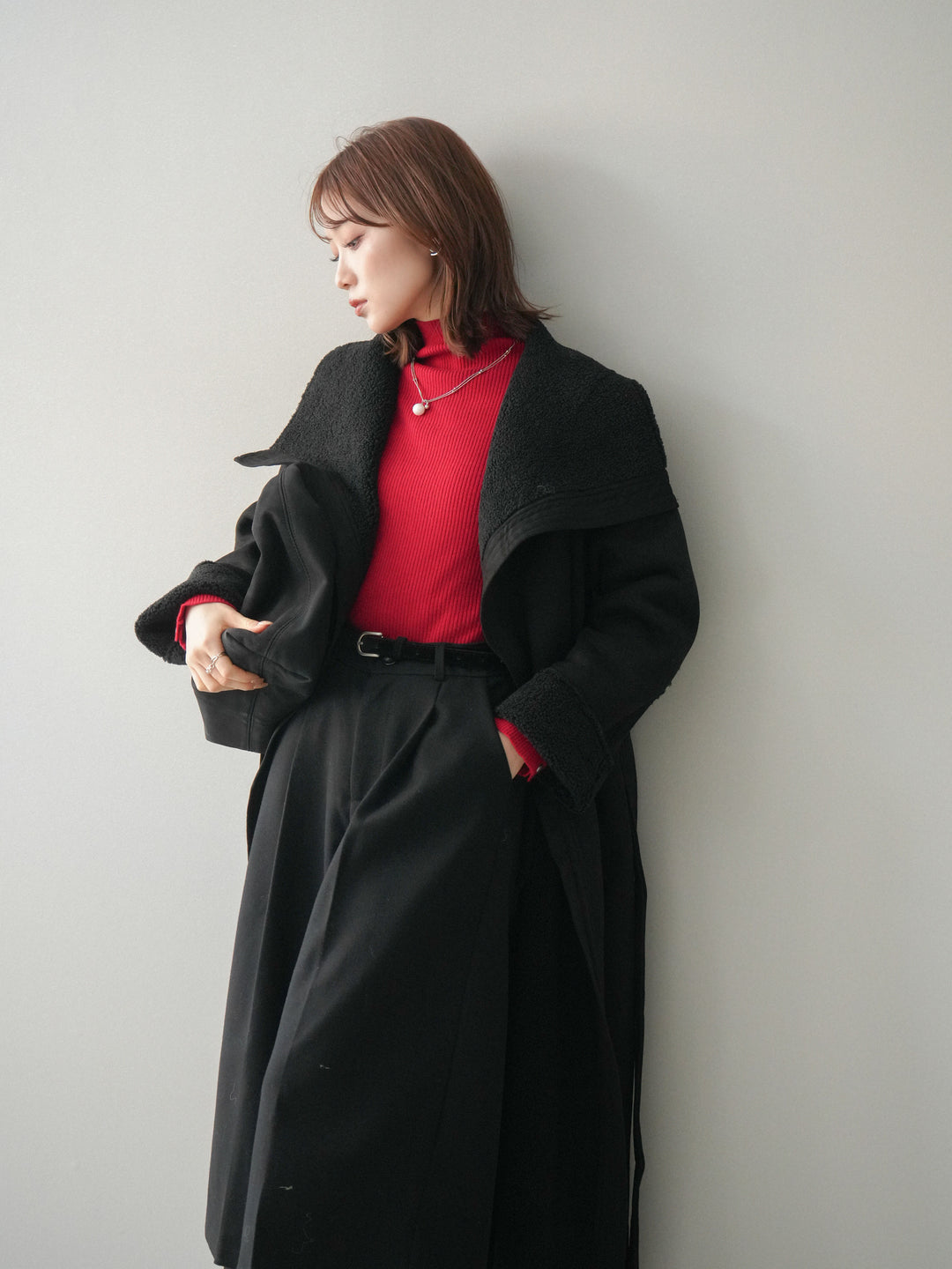 [予約]BIGカラームートンコート/black