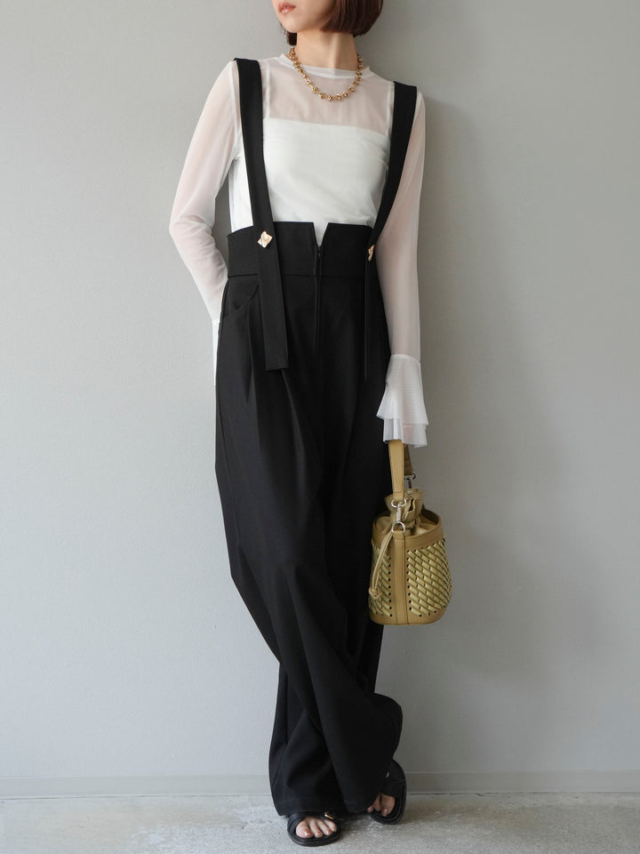 [予約]フレアロングスリーブパワーメッシュトップス/オフ