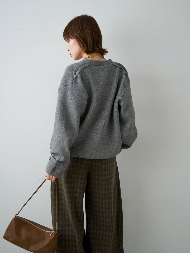 [SET]ナポレオンジップニットカーディガン+選べるアクセセット(2set)