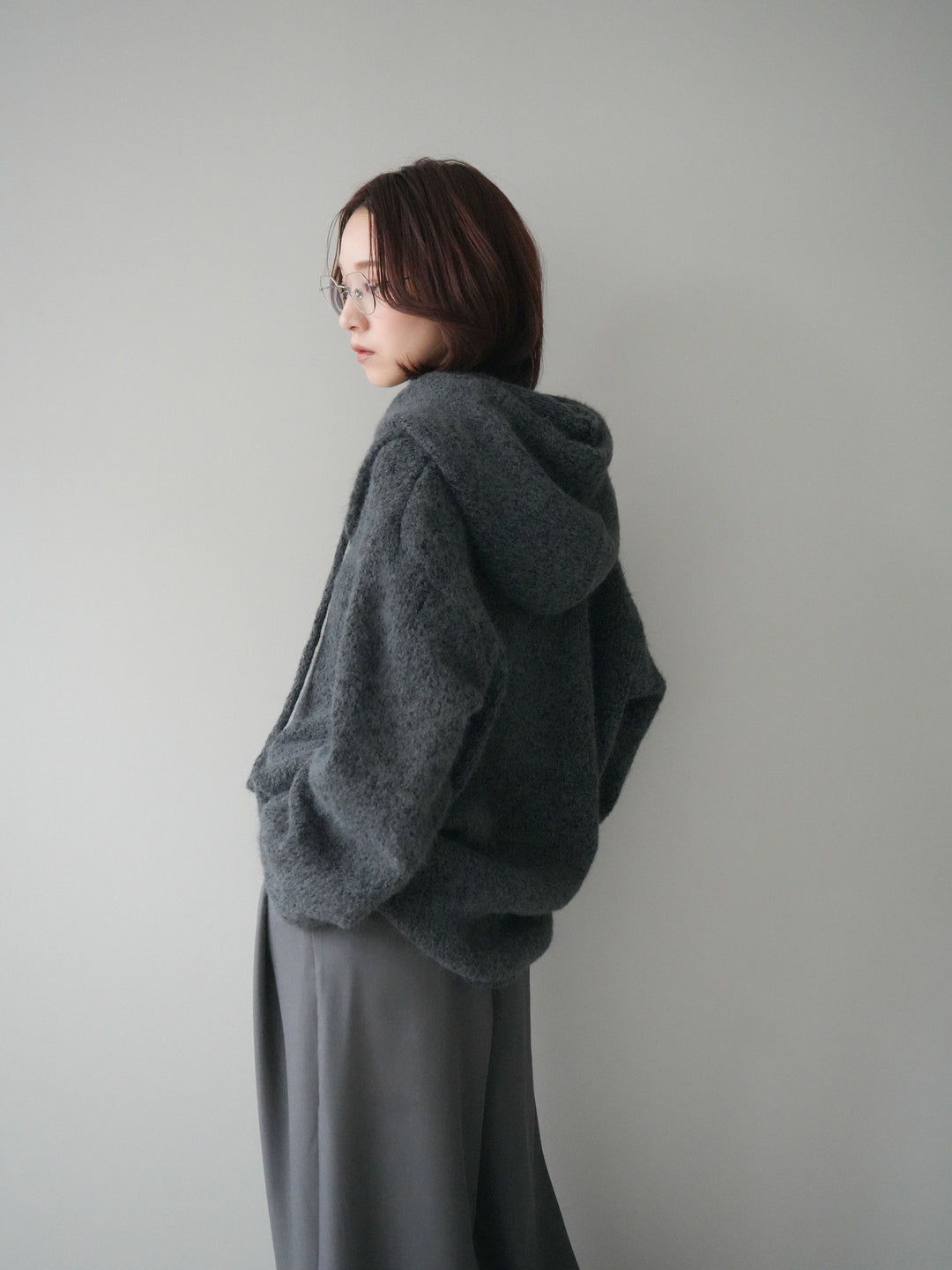 [SET]バラクラバSETニットプルオーバー+ベルトループデザインワイドパンツ(2set)