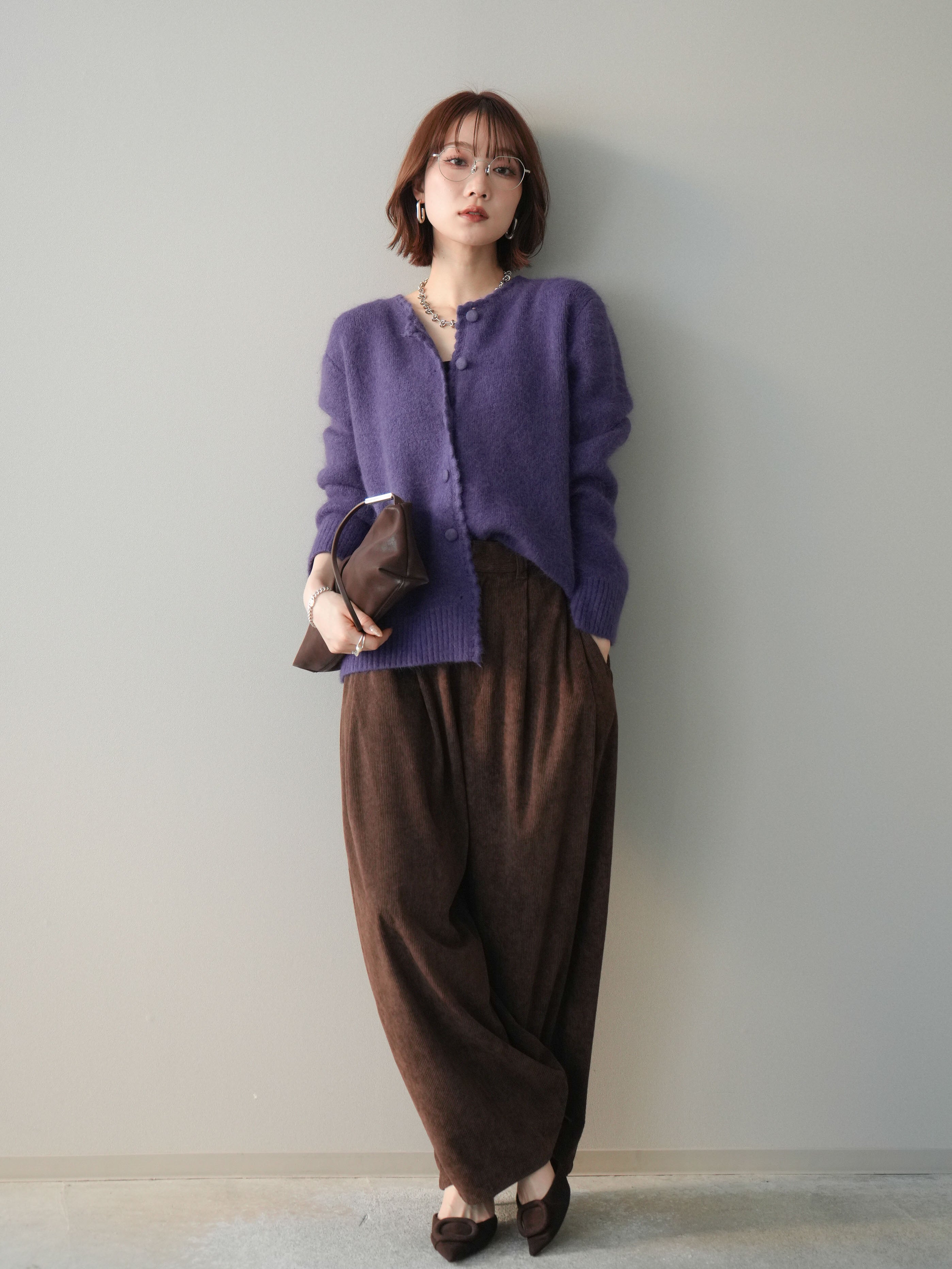 予約]コーデュロイサイドタックコクーンパンツ/brown – Lumier