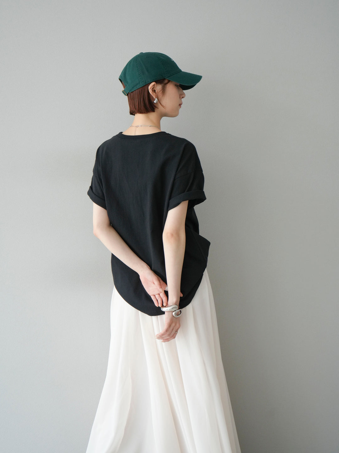 [SET]ネオンロゴコラージュフォトプリントオーバーTシャツ+シフォンフレアスカート(2set)