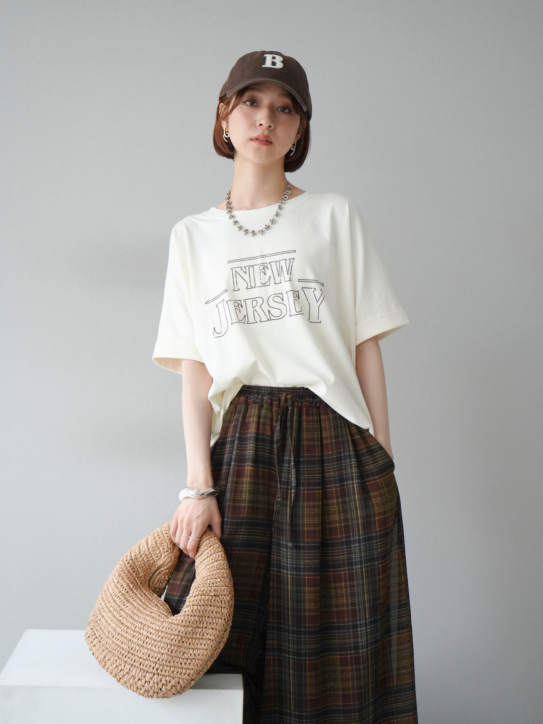 [予約]ビンテージロゴプリントTシャツ/アイボリー