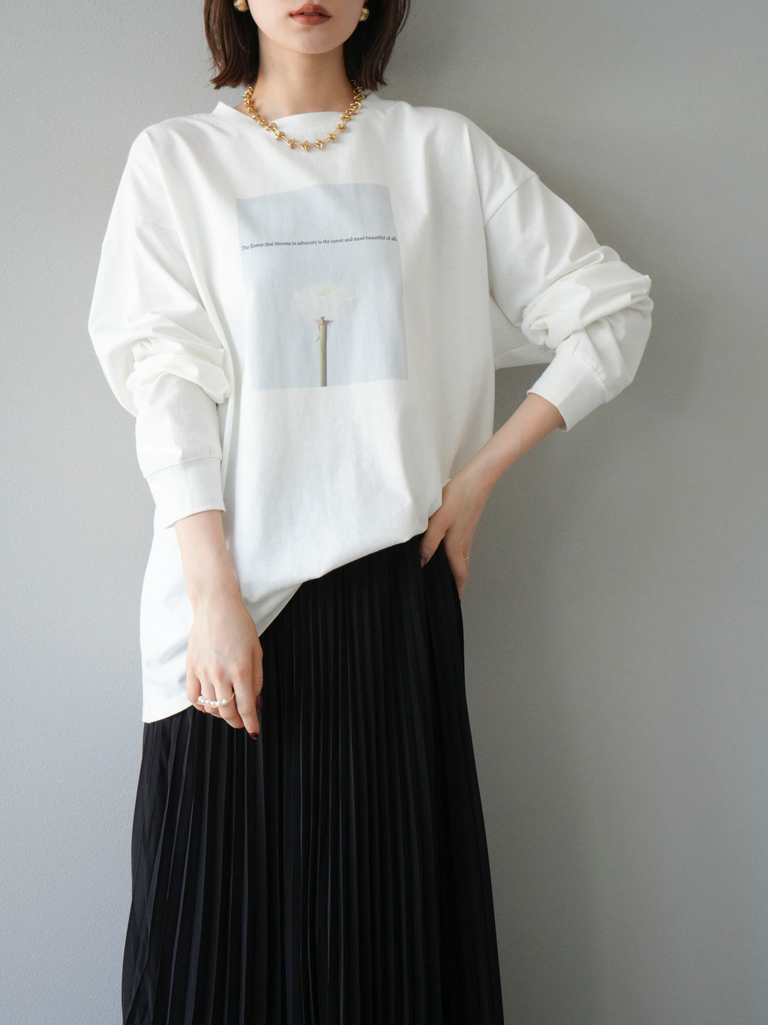 [予約]フラワーフォトプリントBIGロンT /オフ2