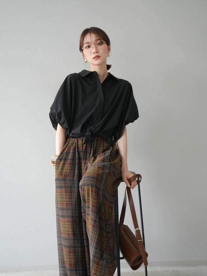 [予約]ICE TOUCHパフスリーブシャツ/ブラック