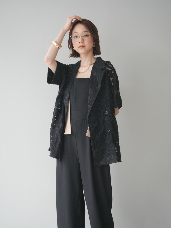 [SET]ショルダーリボンサロペット+選べるアクセセット(2set)