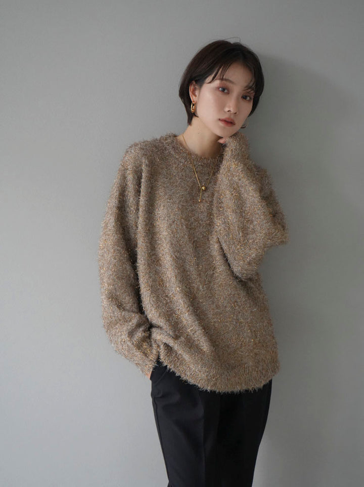 [Pre-order] Glitter knit pullover/gold