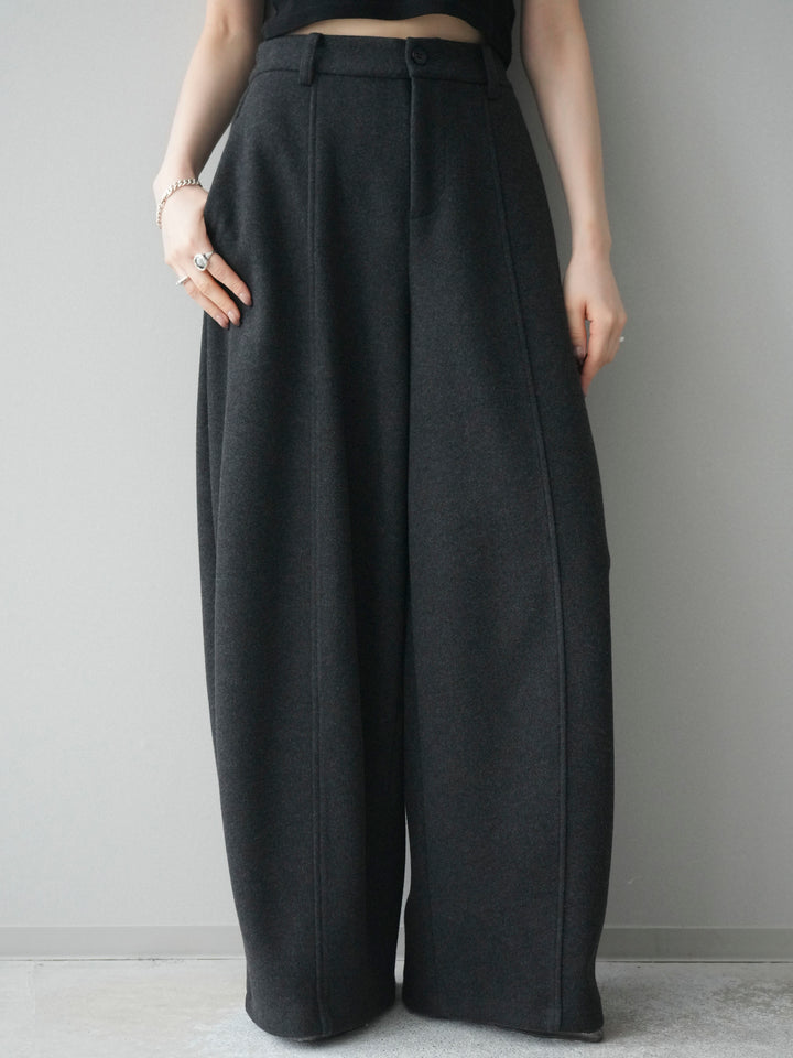 [予約]ウールタッチカーブパンツ/darkgray