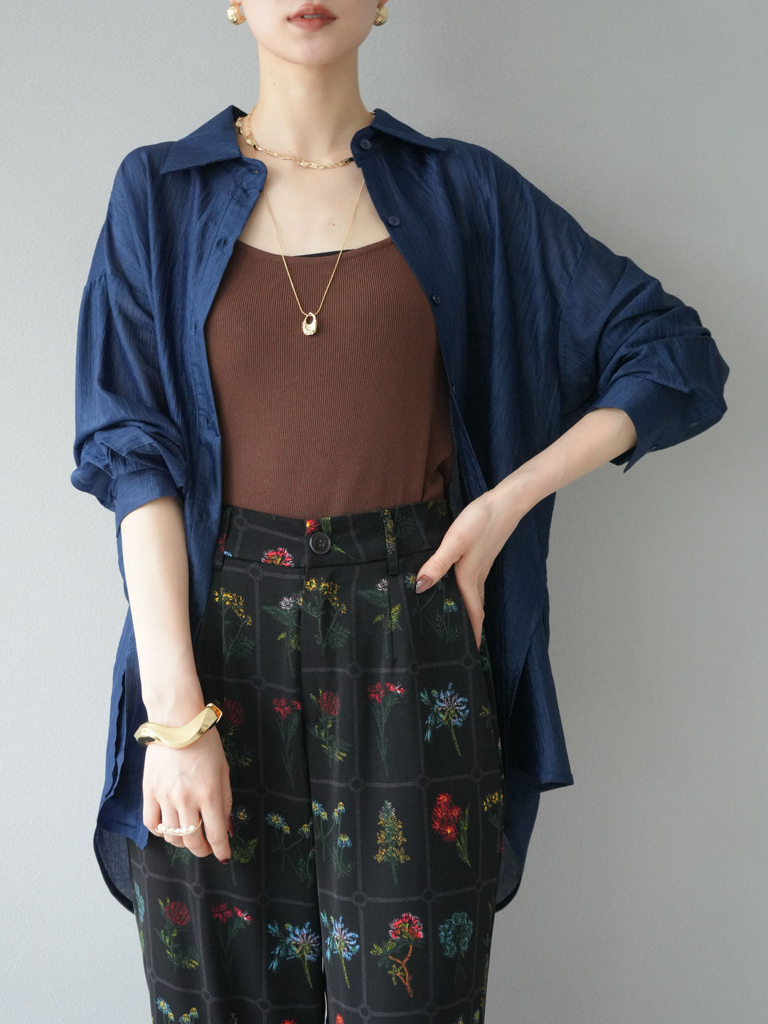 [予約]ワッシャーシャイニーシャツ/ブルー