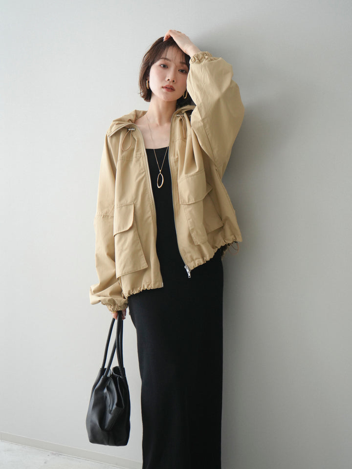 [予約]2WAYニットワンピース/black