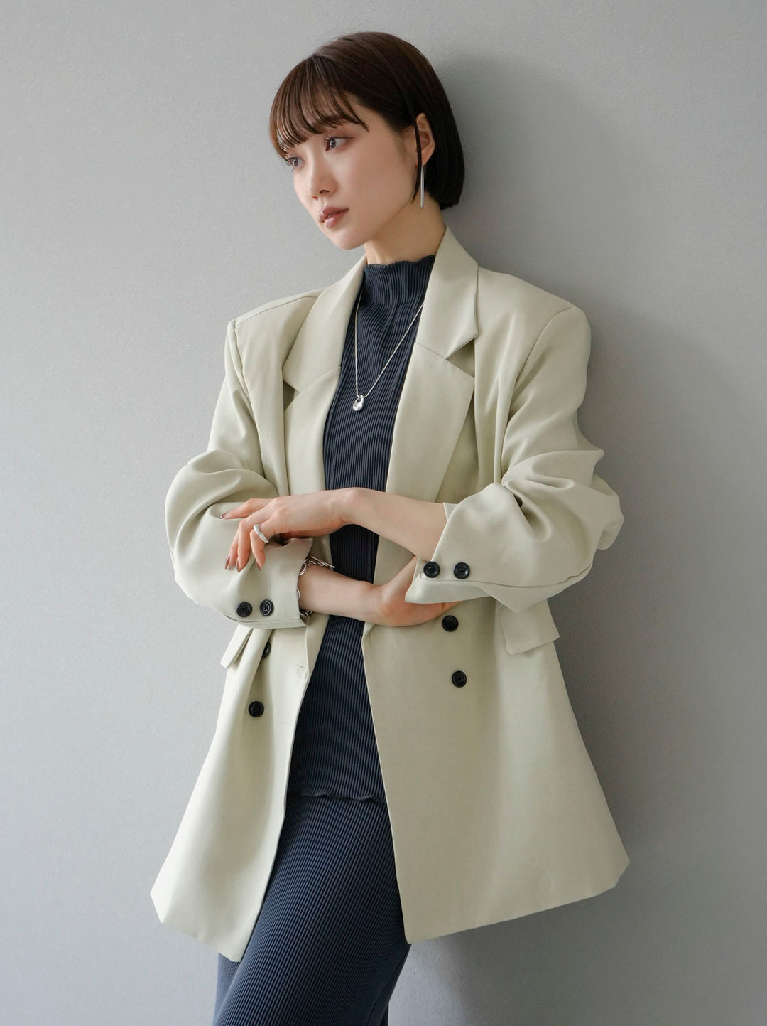 [Pre-order] Oversized tailored jacket/Oatmeal