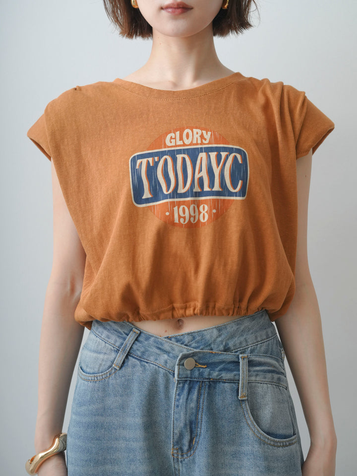 [予約]ヴィンテージロゴドロストTEE/orange