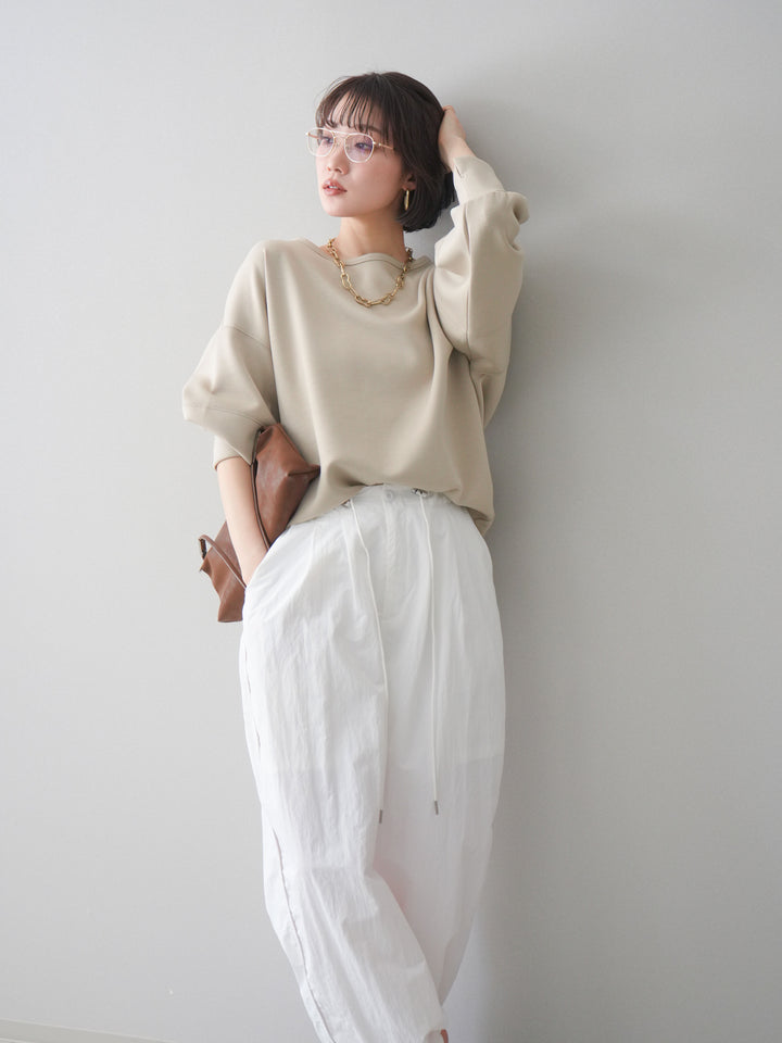 [予約]ライトポンチコクーンプルオーバー/beige