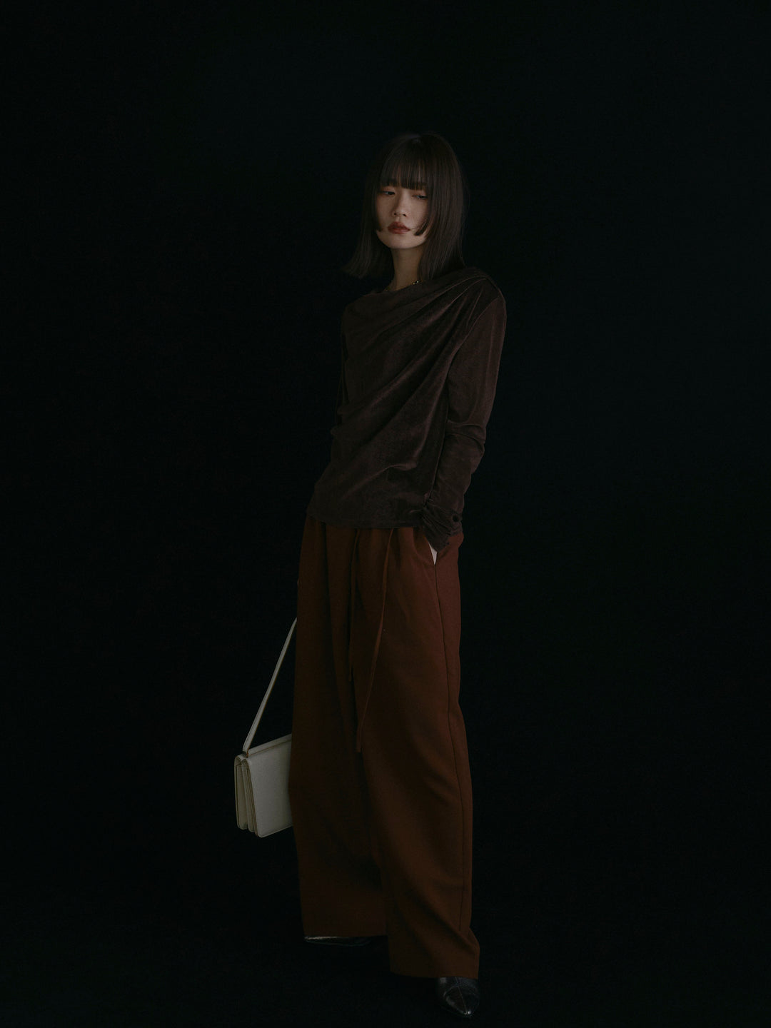 【Allure】[SET]シアーベロアタックデザイントップス+シアーベロアタックデザイントップス(2set)