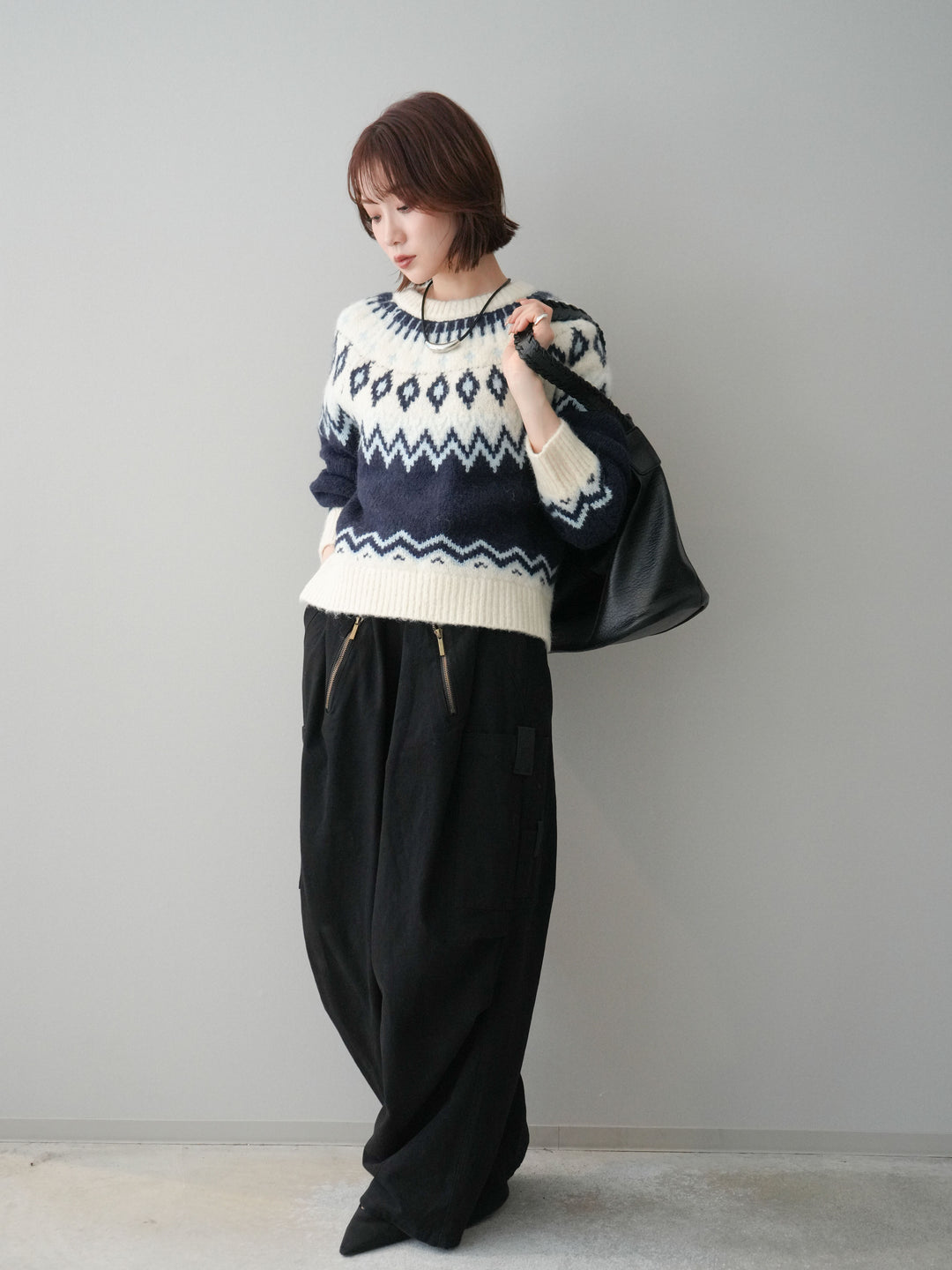 [予約]コットンタックループパンツ/black