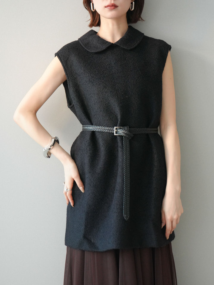 [SET]襟付きブークレミニワンピース+襟付きブークレミニワンピース(2set)