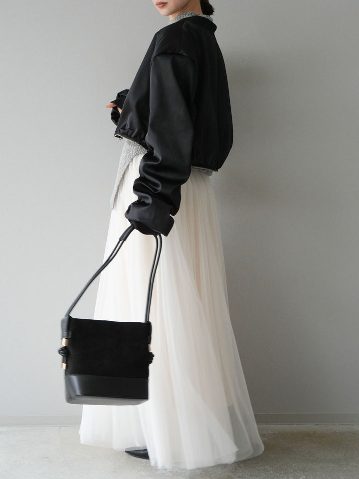 [予約]チュールボリュームスカート/アイボリー