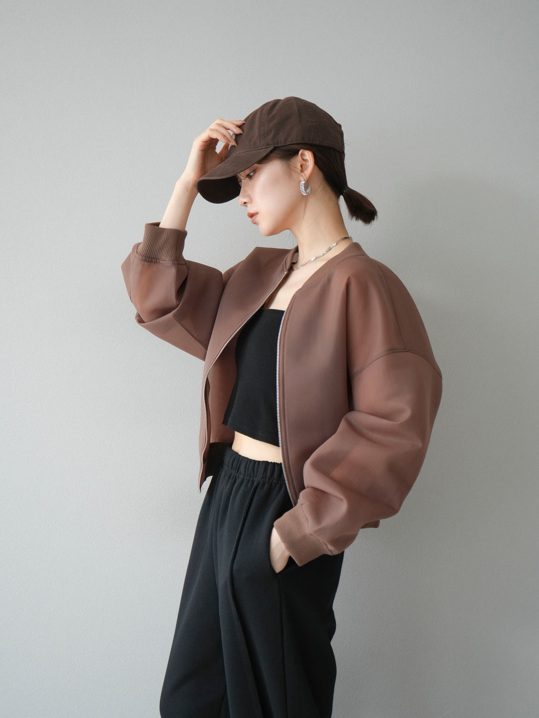 [予約]シアーダンボールボリュームスリーブMA-1/ブラウン