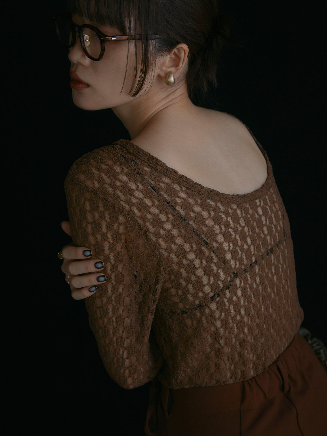 【Allure】[SET]バックラウンドレーストップス+バックラウンドレーストップス(2set)