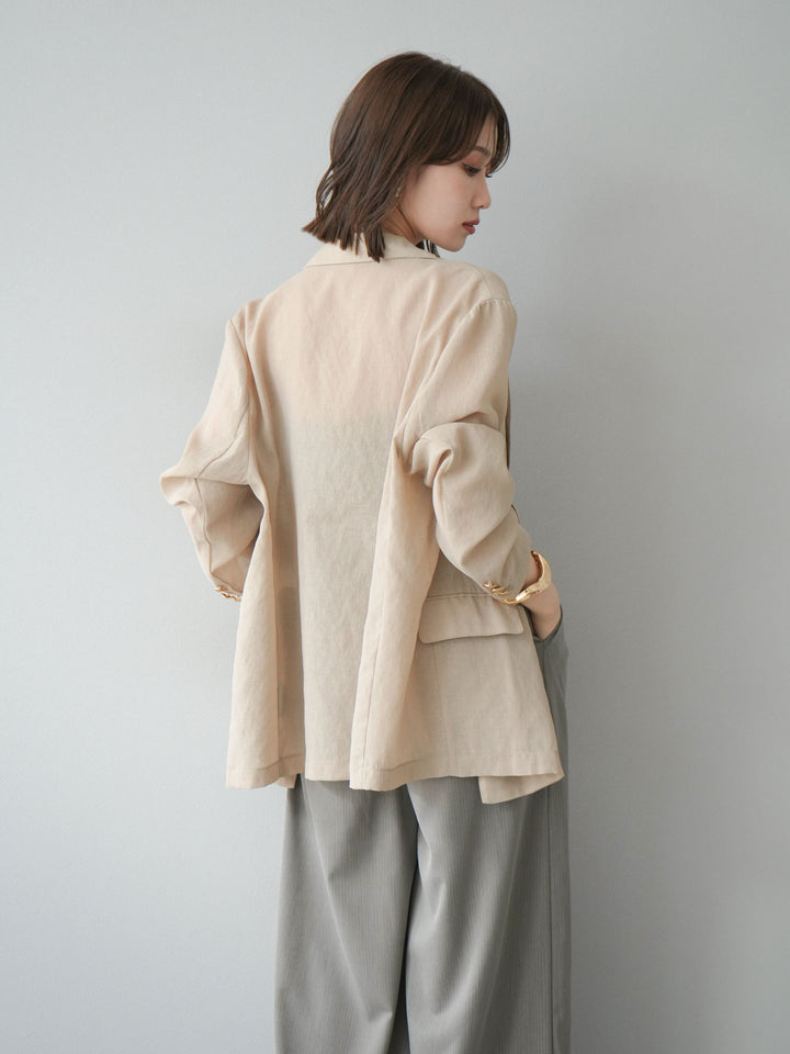 [予約]ゴールドボタンシアージャケット/ベージュ