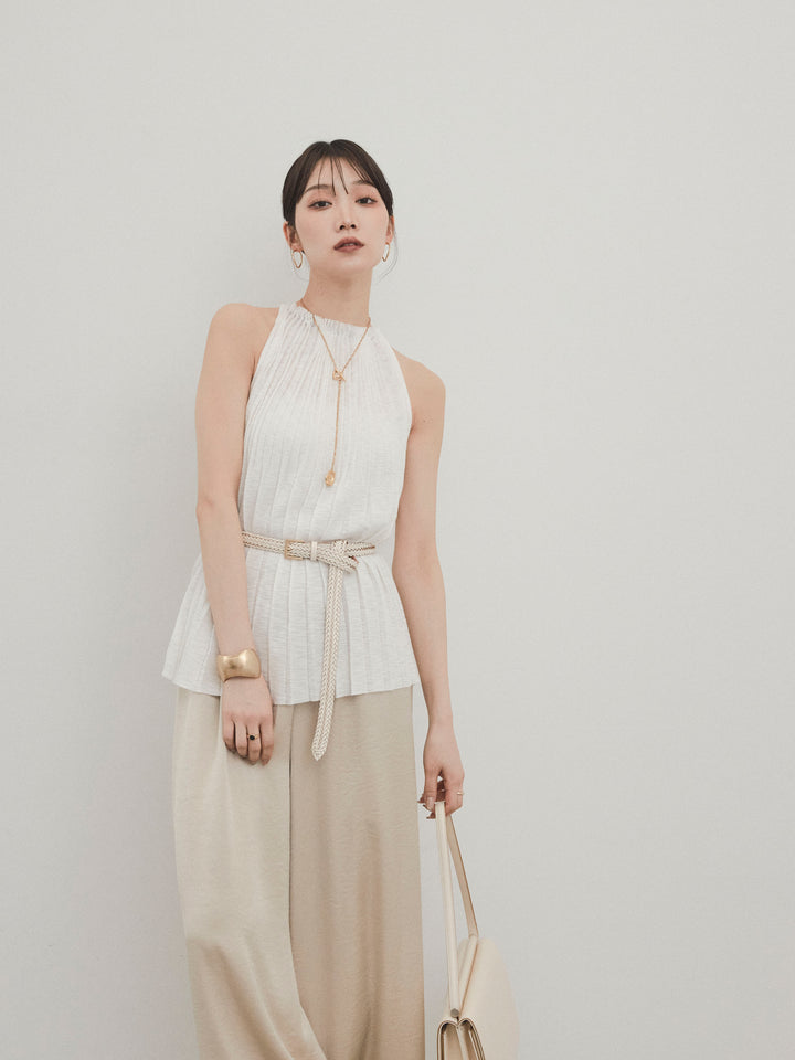 [SET]プリーツニットキャミソール+プリーツニットキャミソール(2set)