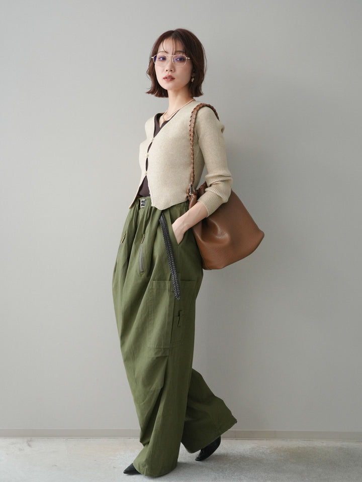 [予約]コットンタックループパンツ/khaki