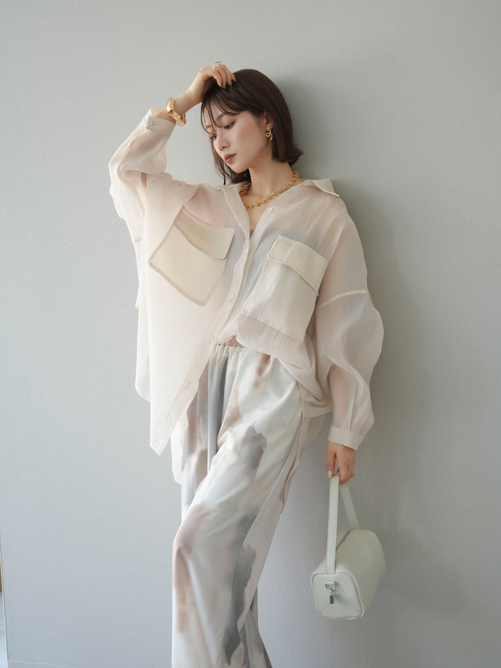 [SET]BIGポケットオーバーシアーシャツ+BIGポケットオーバーシアーシャツ(2set)