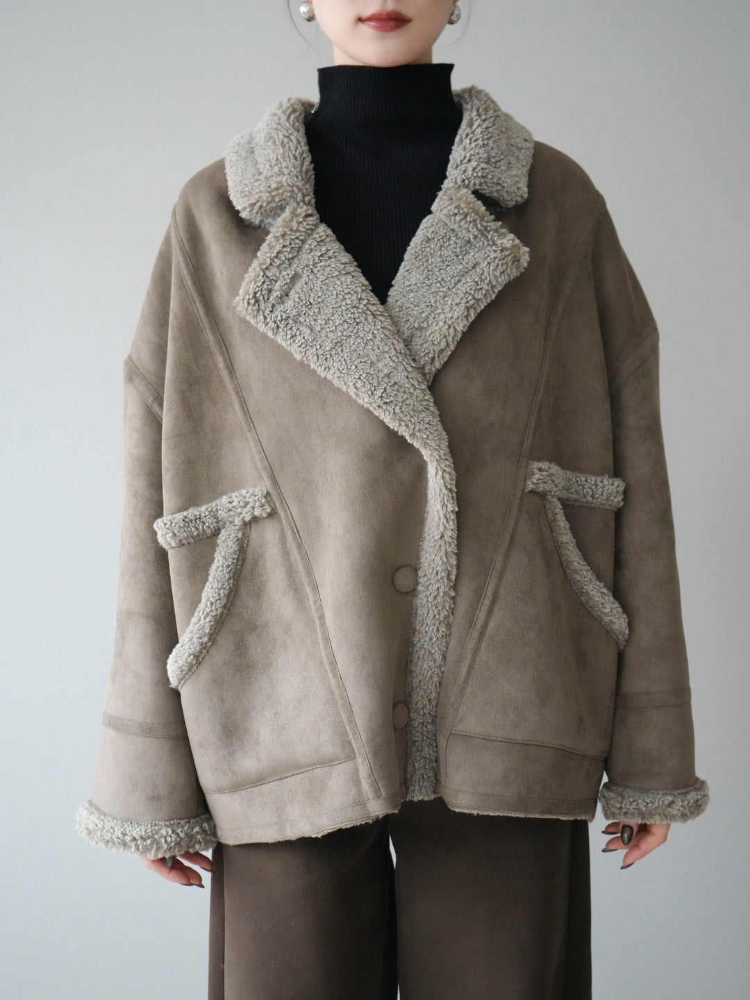 [予約]ムートンボアジャケット/khaki