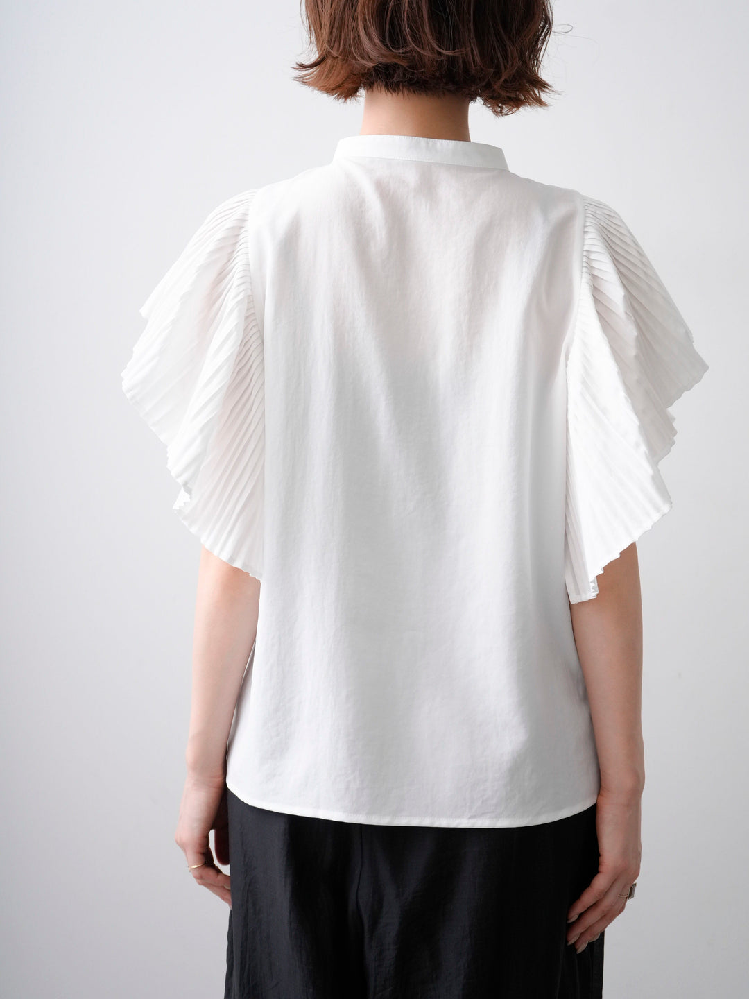[予約]プリーツスリーブブラウス/offwhite