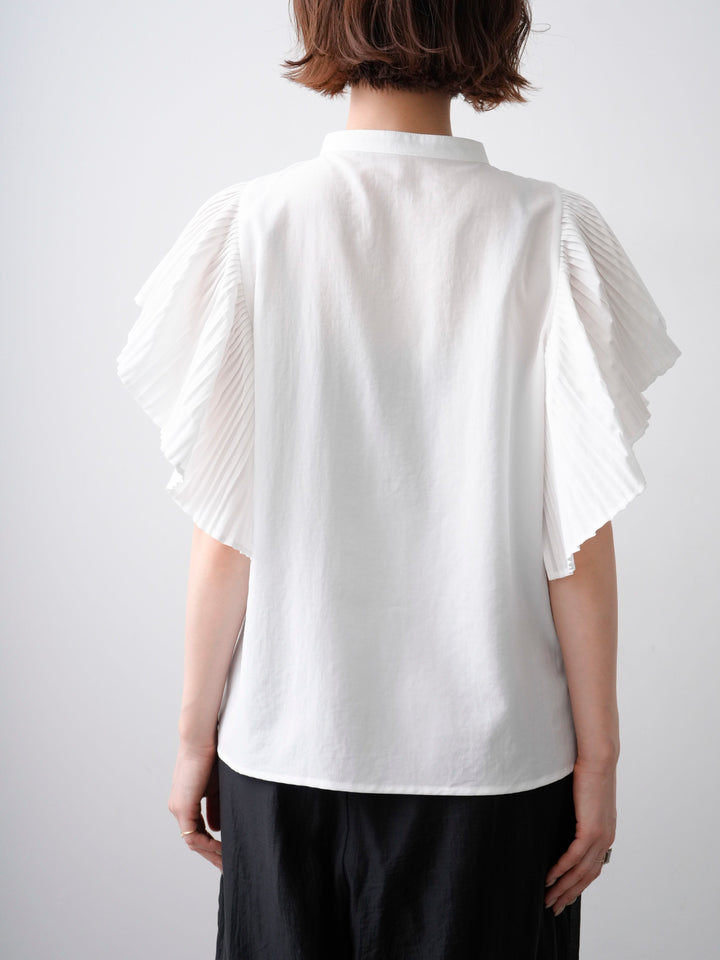 [予約]プリーツスリーブブラウス/offwhite