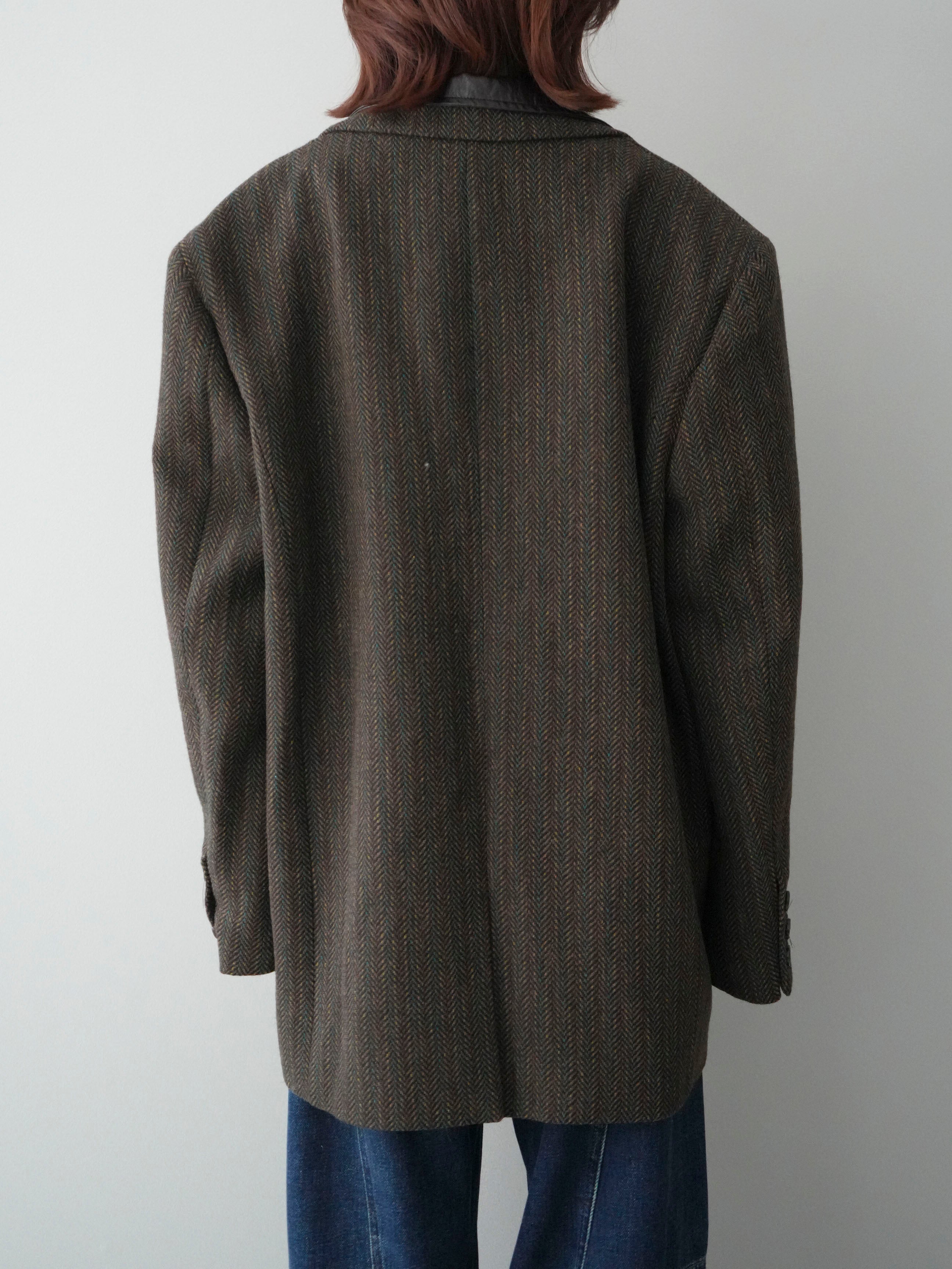 20%オフ]レイヤードデザインツイードテーラードジャケット/brown – Lumier