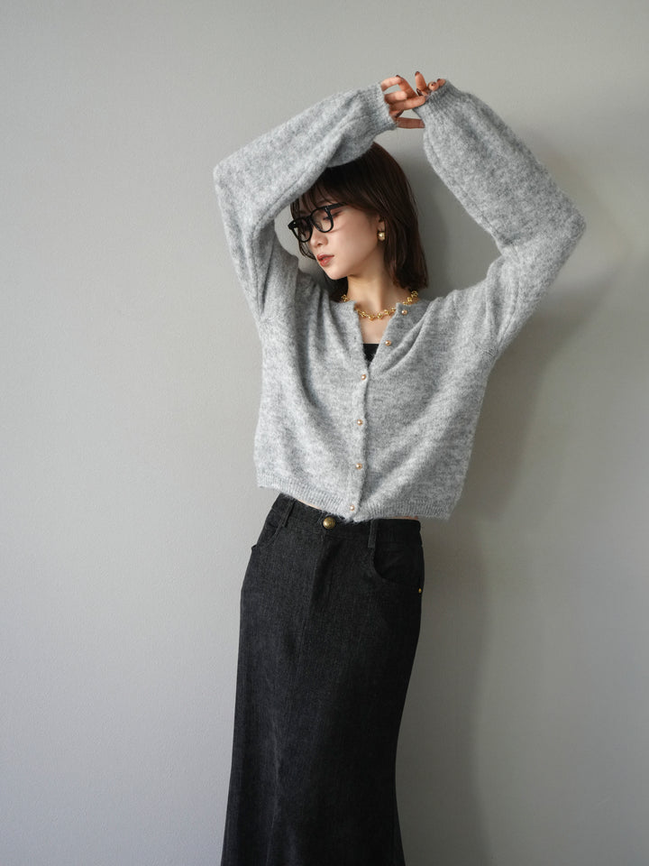 [SET]ゴールドボタンニットカーディガン+ゴールドボタンニットカーディガン(2set)