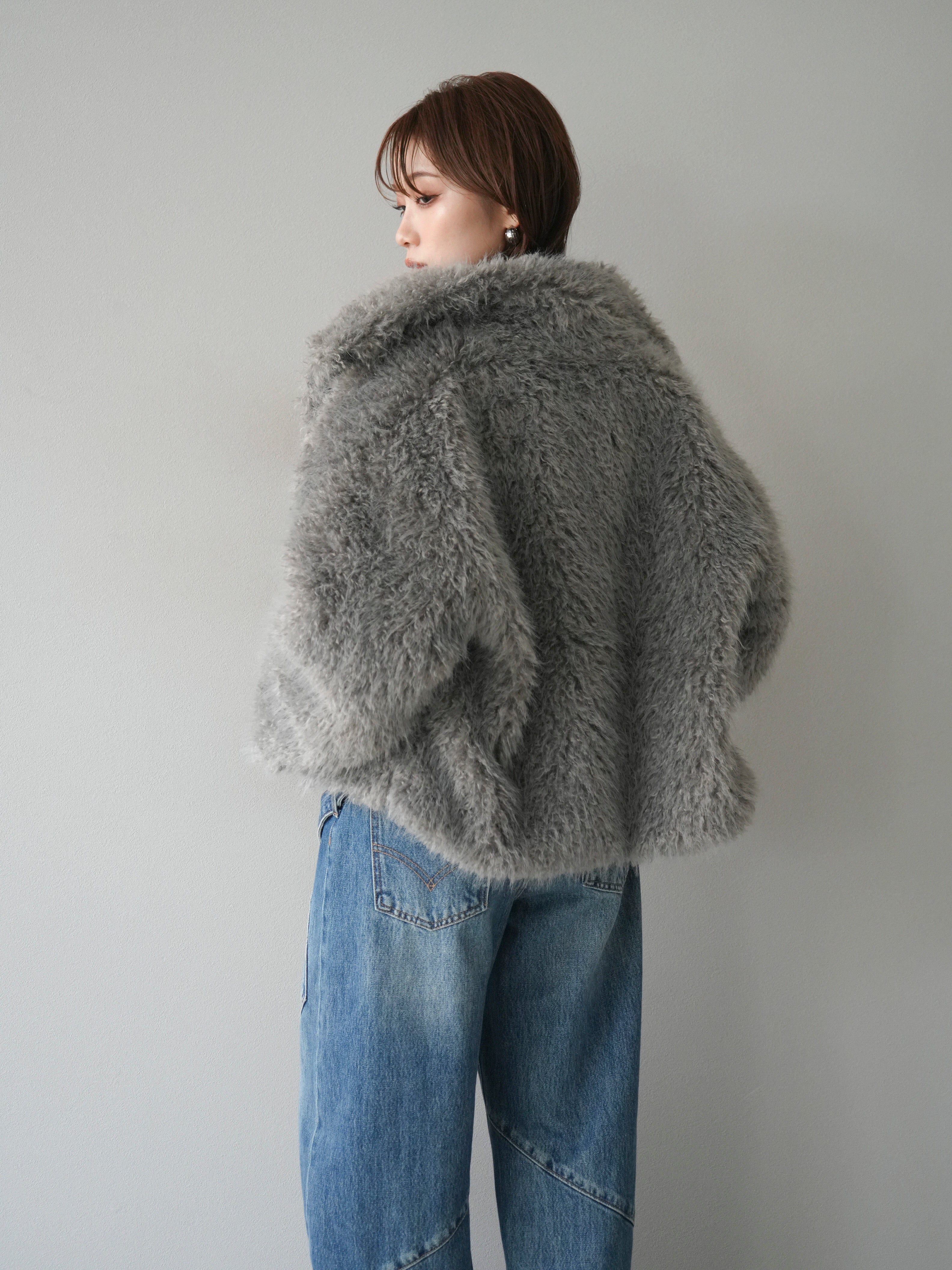 予約]シャギーファースタンド2WAYジャケット/ gray – Lumier