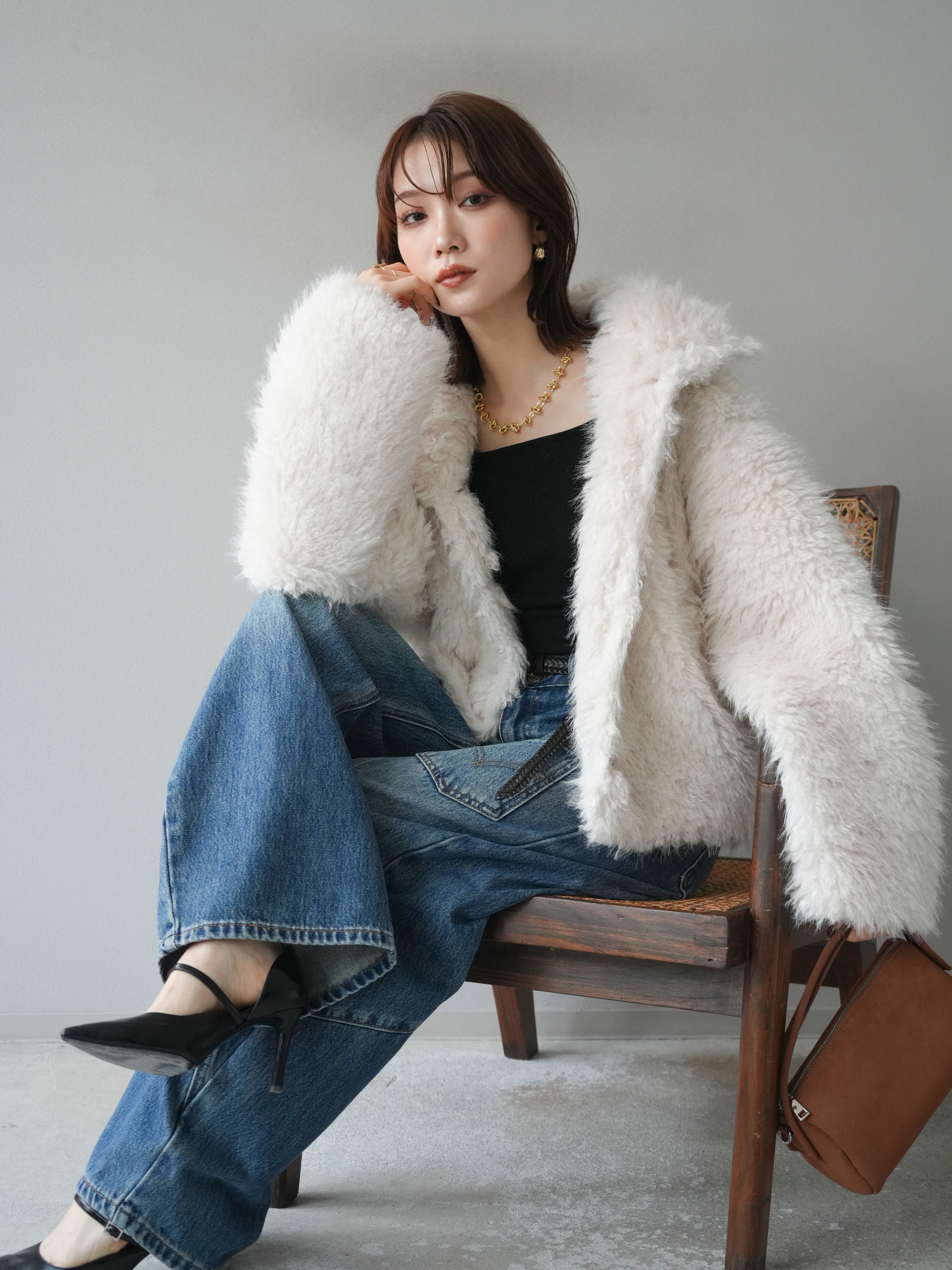 GIRLISH ガーリッシュ　テリアジャケット　白　完売品 GIRLISH ガーリッシュ テリアジャケット GIRLISH ガーリッシュテリア