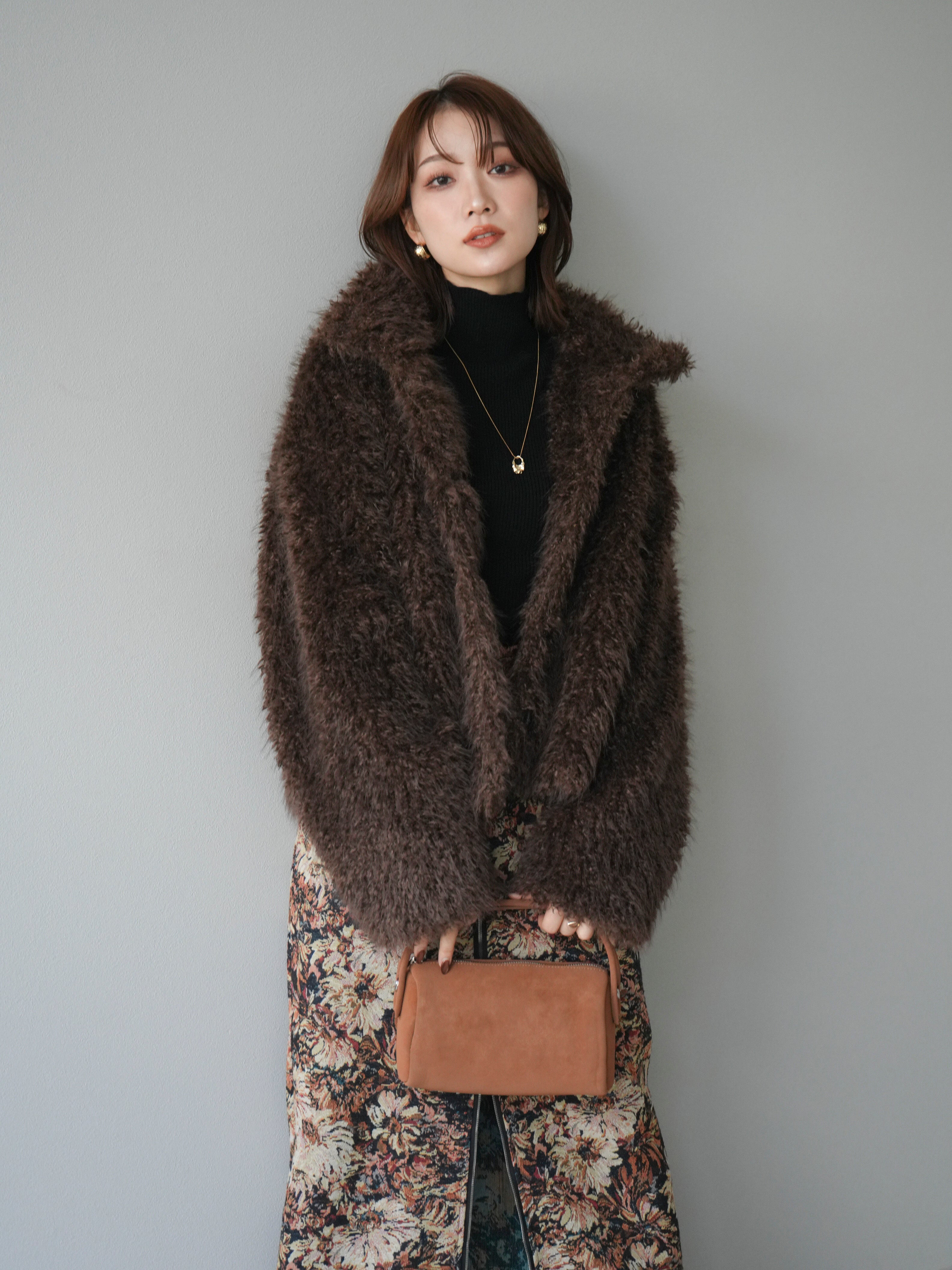 予約]シャギーファースタンド2WAYジャケット/brown – Lumier