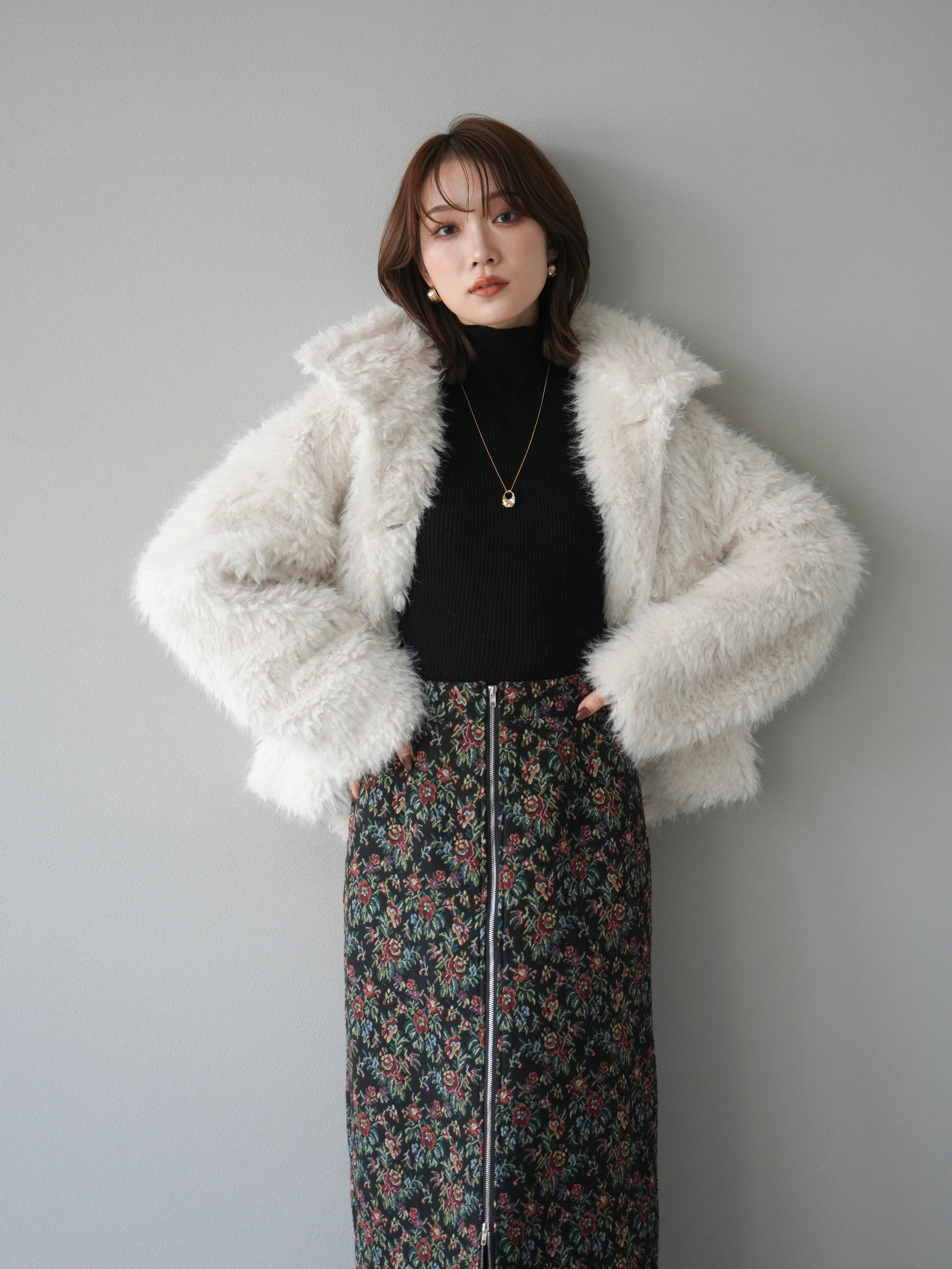 予約]シャギーファースタンド2WAYジャケット/ivory – Lumier