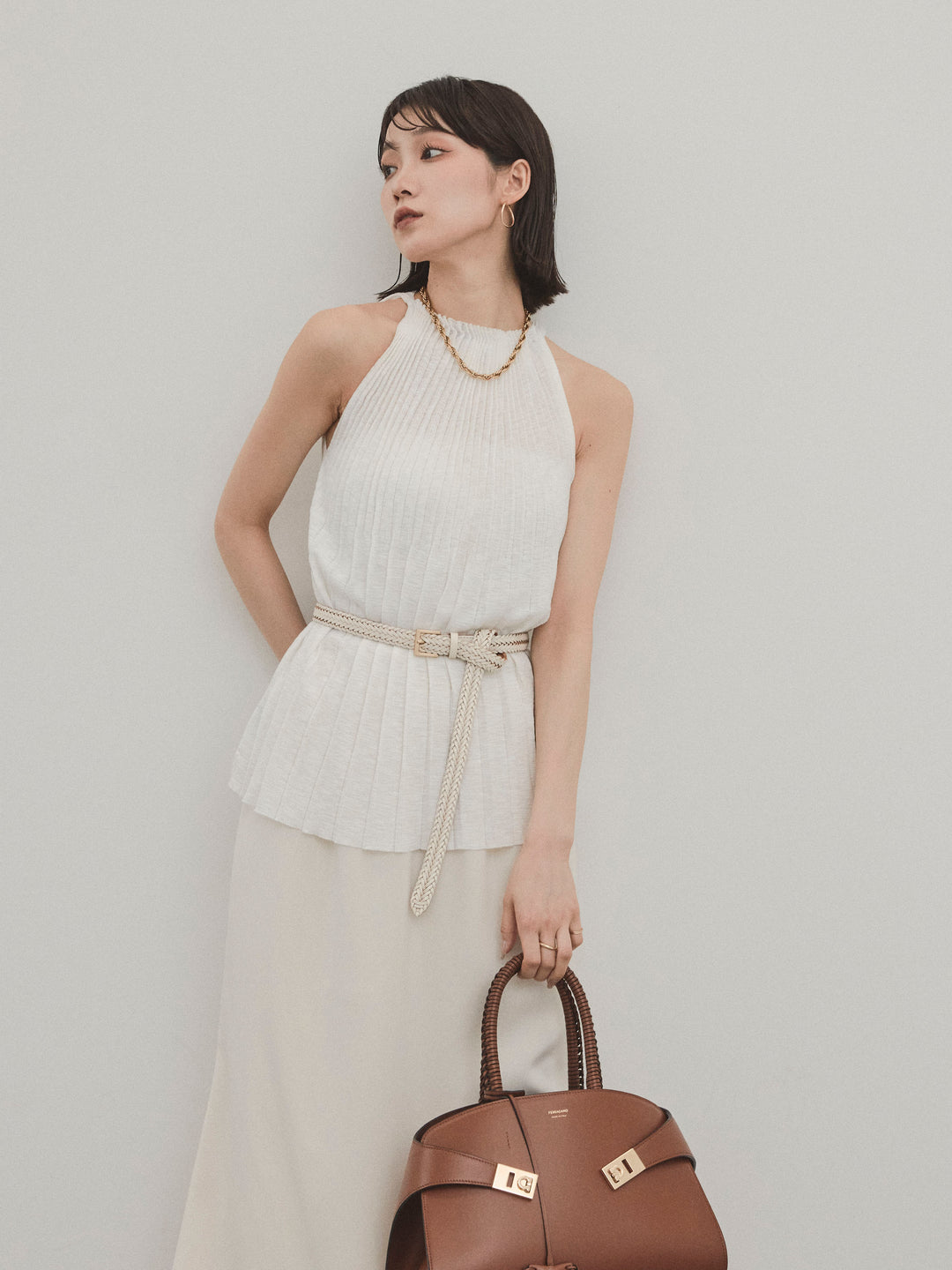 [SET]プリーツニットキャミソール+プリーツニットキャミソール(2set)