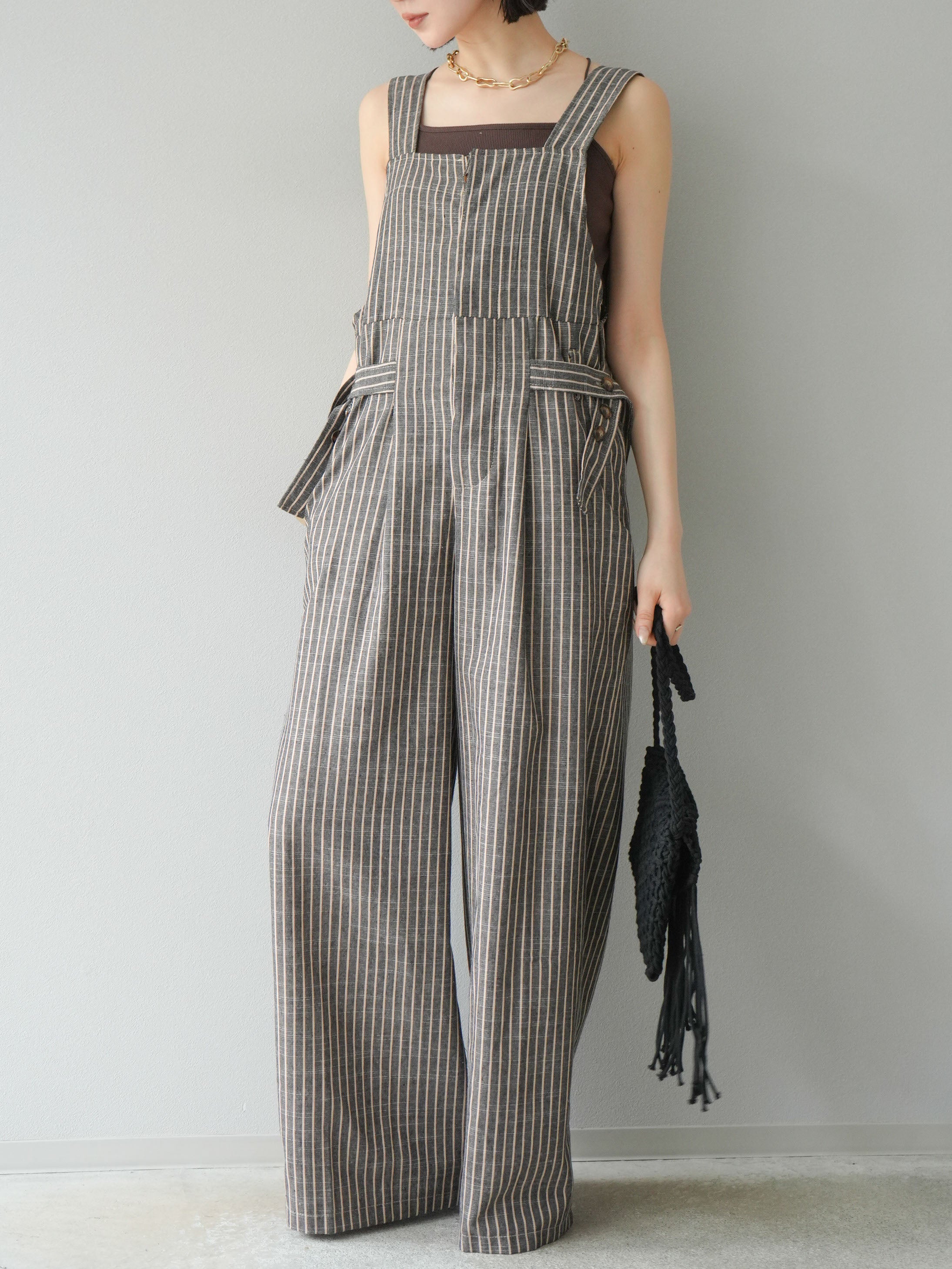 正規品 LOEWE ストライプカバーオール ベージュ Turtledove London ] シマウマ オーバーオール 98-116cm | N