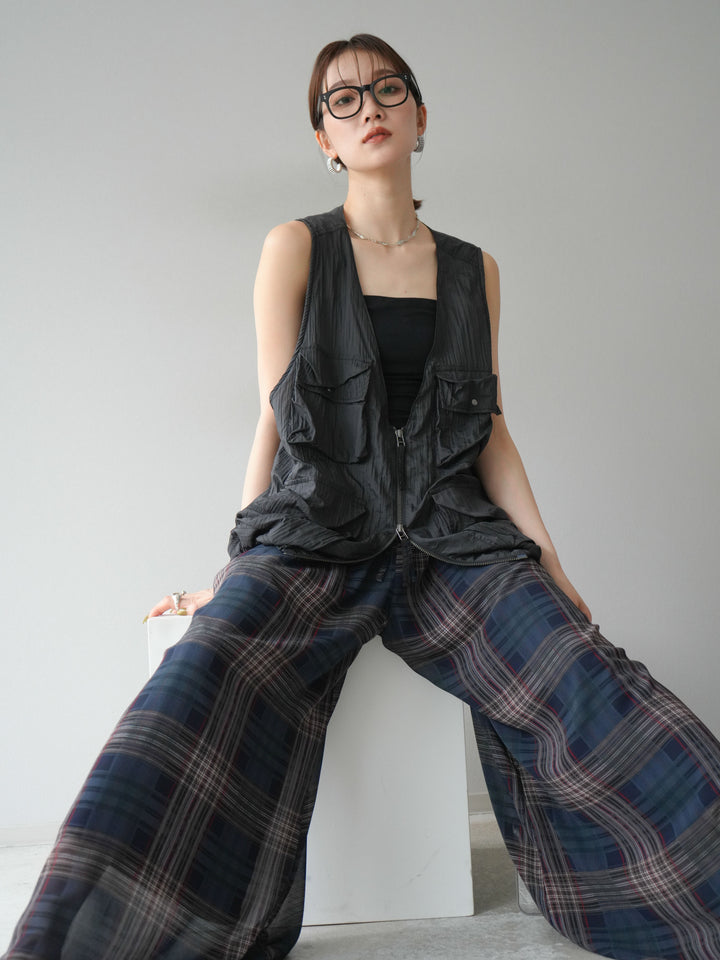 [予約]ナイロンBIGポケットシアーベスト/チャコール