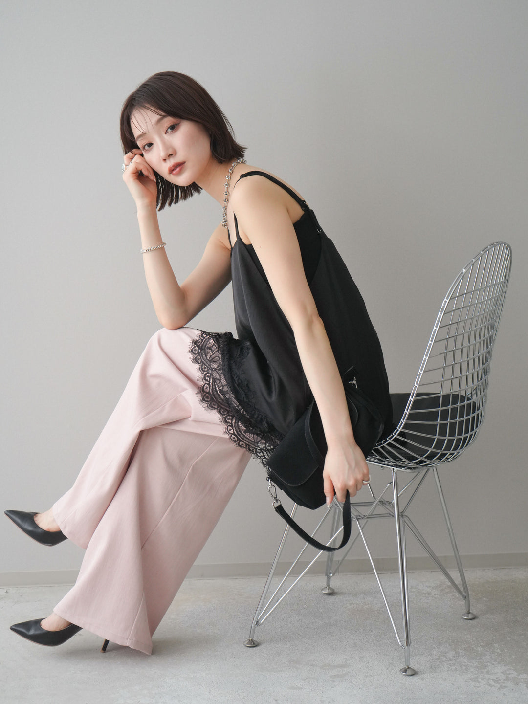 [SET]レーストリムキャミソール+レーストリムキャミソール(2set)