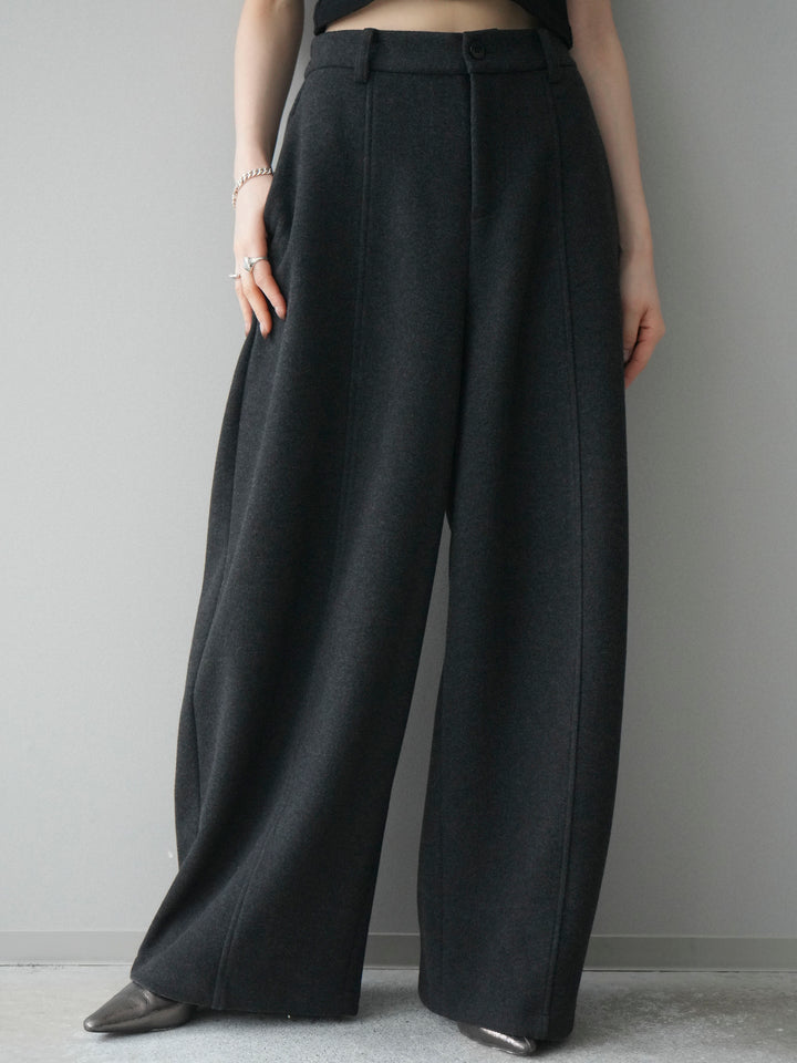 [予約]ウールタッチカーブパンツ/darkgray