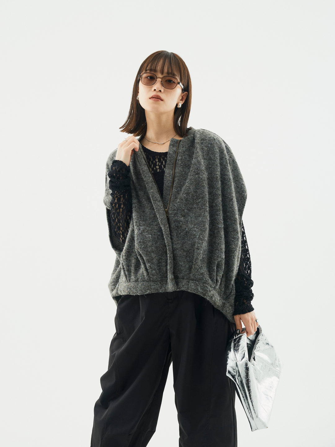 【Allure】[SET]ウール混コクーンブルゾン+ウール混コクーンブルゾン(2set)