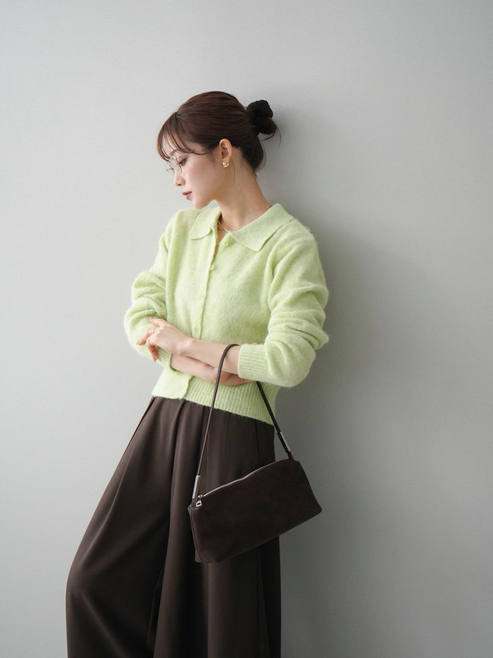 [SET]モヘア衿付きボタンプルオーバー+選べるアクセセット(2set)