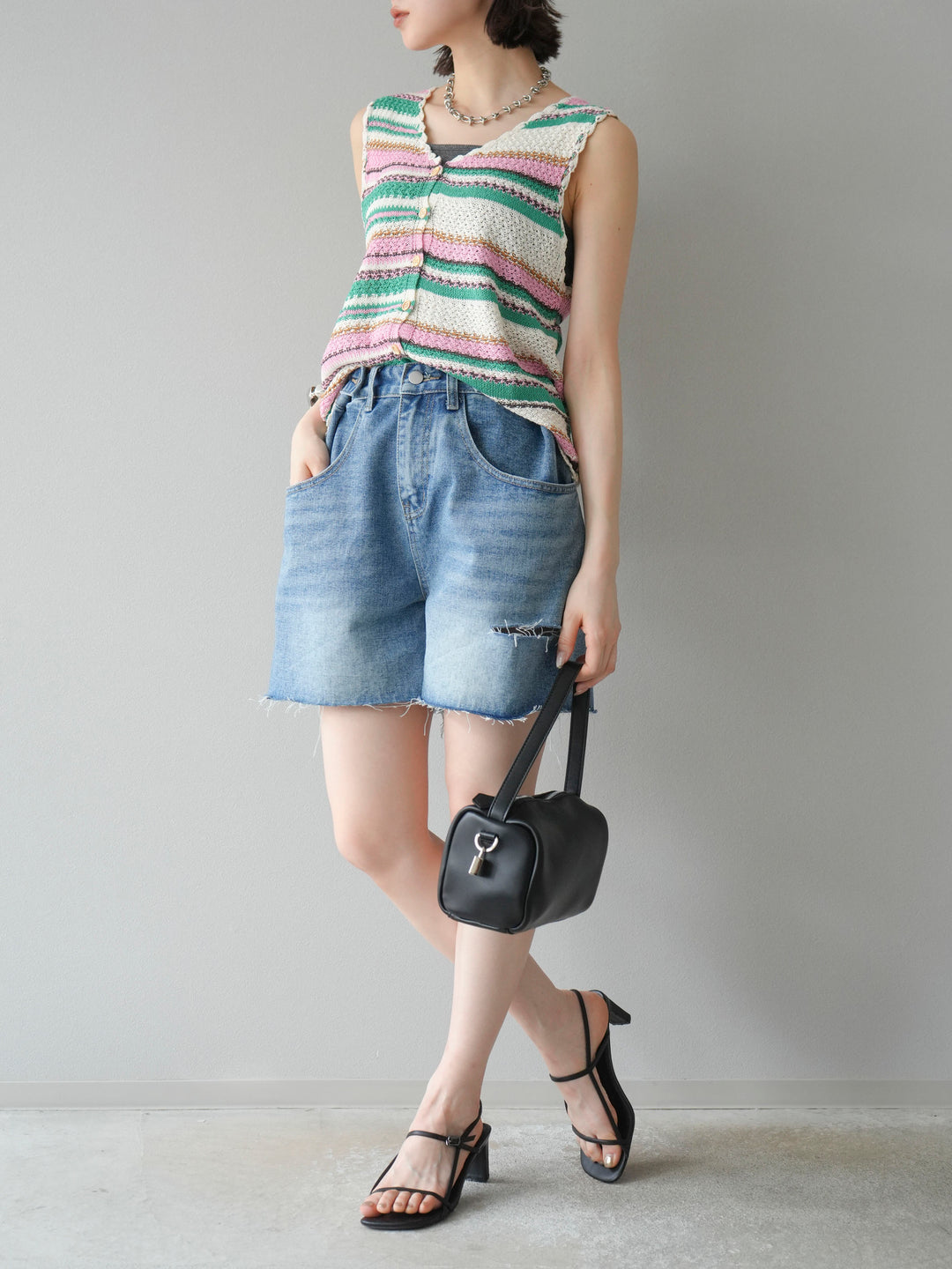 【預購】寬鬆半身牛仔褲/藍色