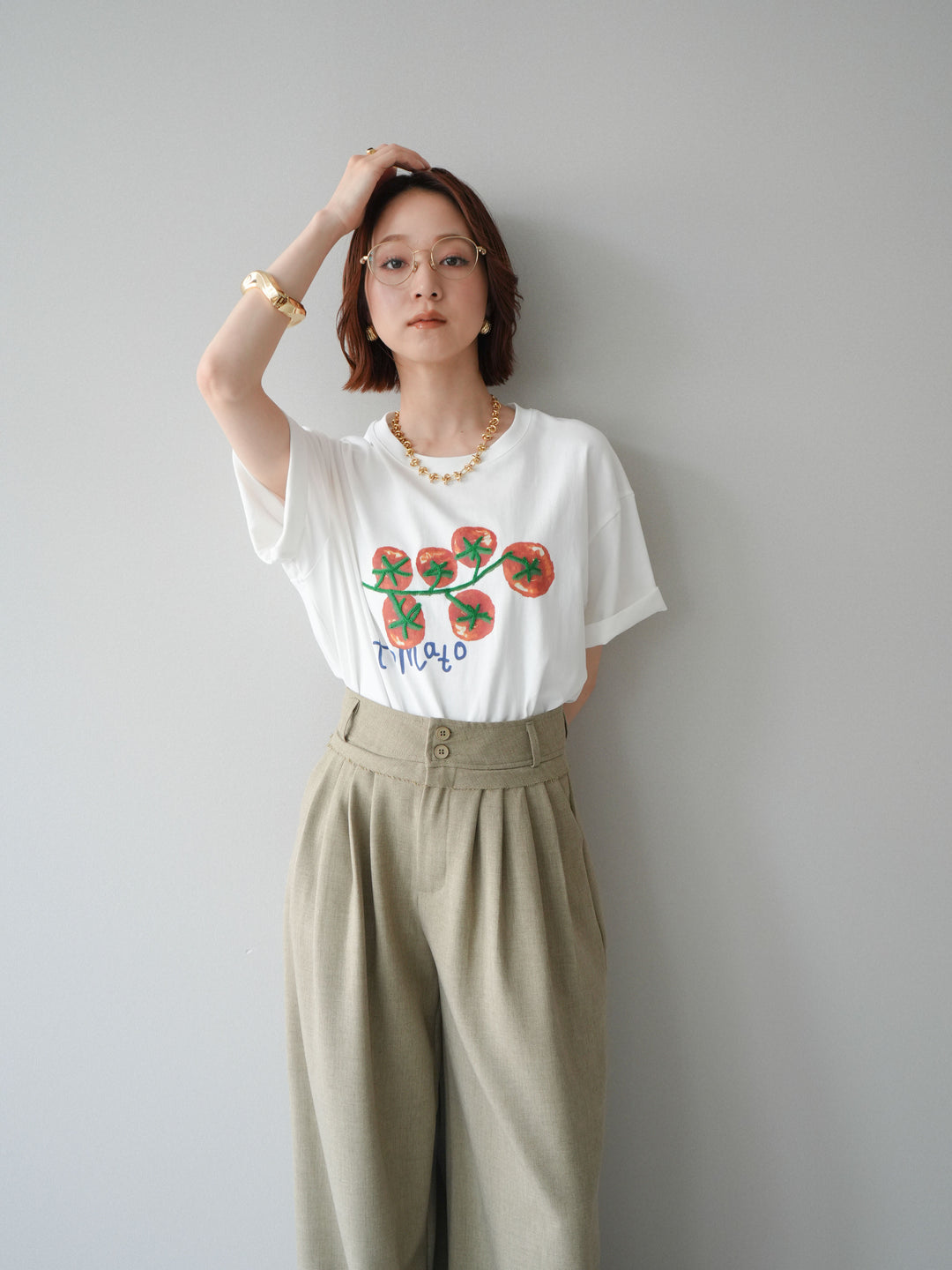 【預購】番茄刺繡T卹/白色