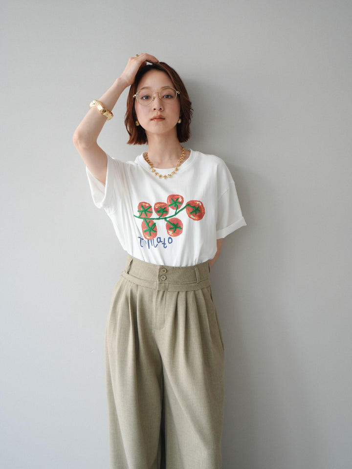 【預購】番茄刺繡T卹/白色