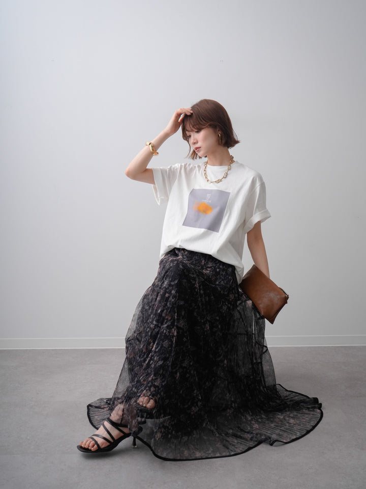 [予約]ニュアンスフローラルフォトTEE/OFF3